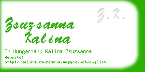 zsuzsanna kalina business card